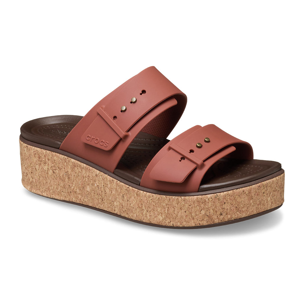 Crocs - Brooklyn Cork Buckle Sandal Womens Rust