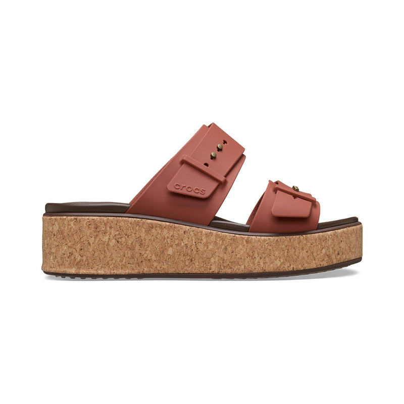 Crocs - Brooklyn Cork Buckle Sandal Womens Rust
