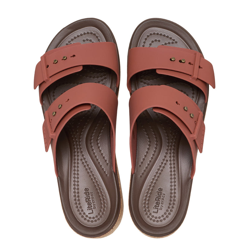 Crocs - Brooklyn Cork Buckle Sandal Womens Rust