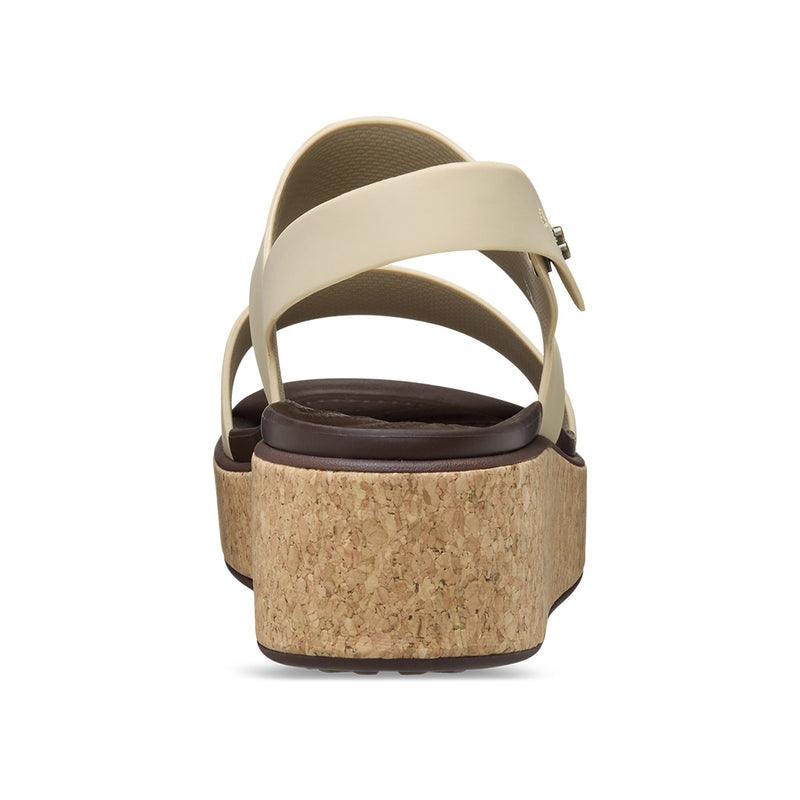 Crocs - Brooklyn Cork Low Wedge Sandal Womens Chai
