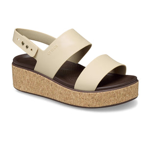 Crocs - Brooklyn Cork Low Wedge Sandal Womens Chai
