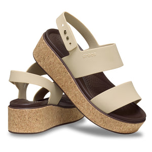 Crocs - Brooklyn Cork Low Wedge Sandal Womens Chai