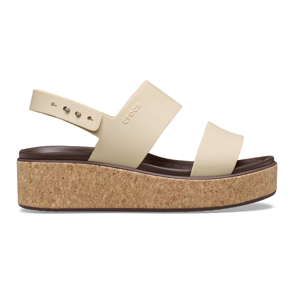 Crocs - Brooklyn Cork Low Wedge Sandal Womens Chai