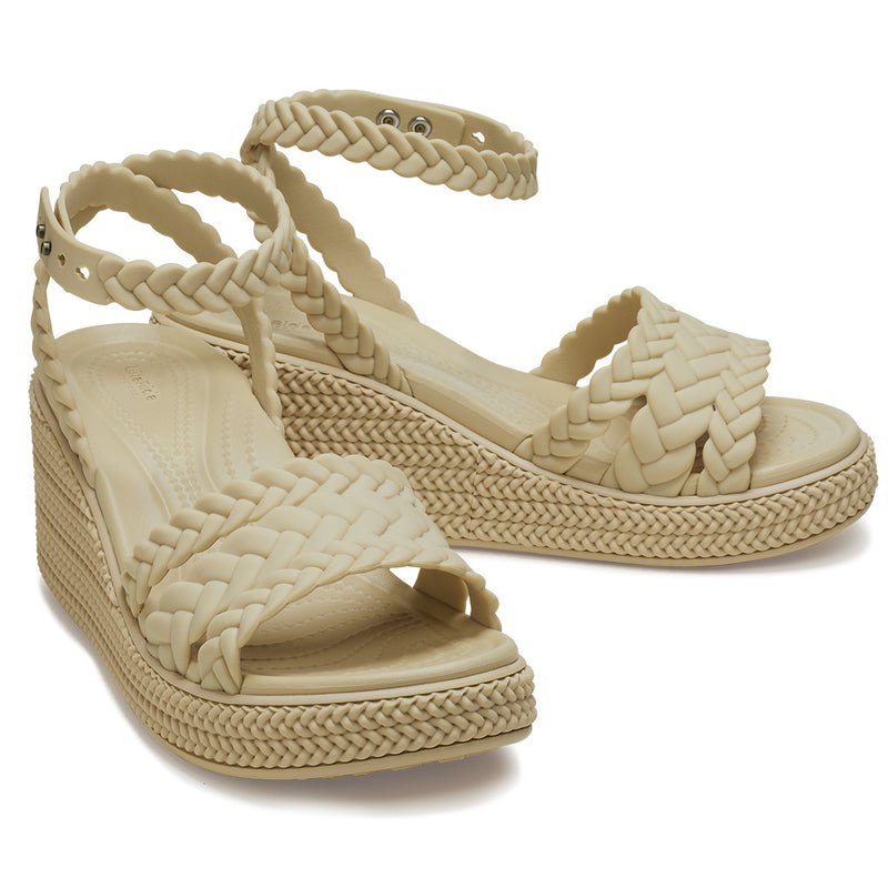 Crocs - Brooklyn  Woven Ankle Strap Wedge