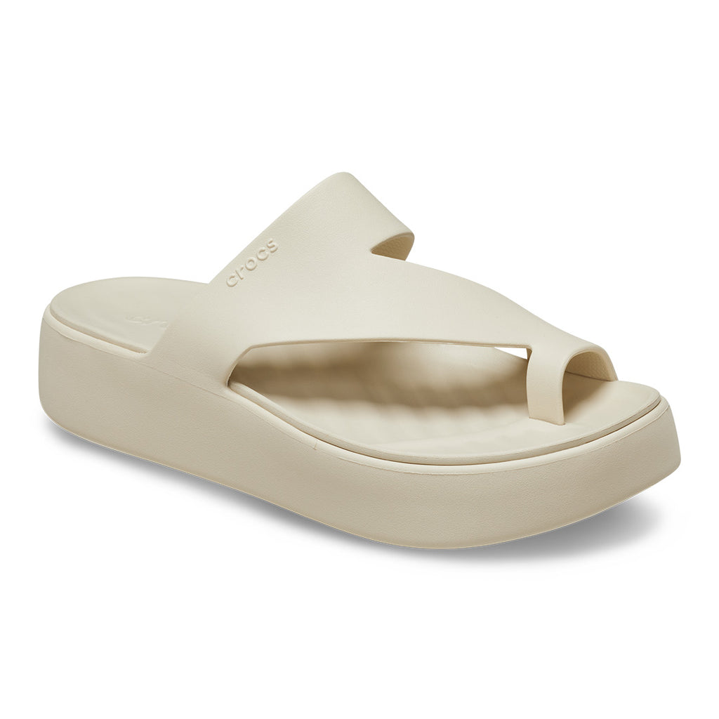 Crocs - Getaway Platform Toe Loop Sandal Woman Sand Stone