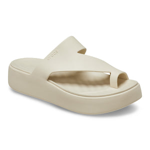 Crocs - Getaway Platform Toe Loop Sandal Woman Sand Stone