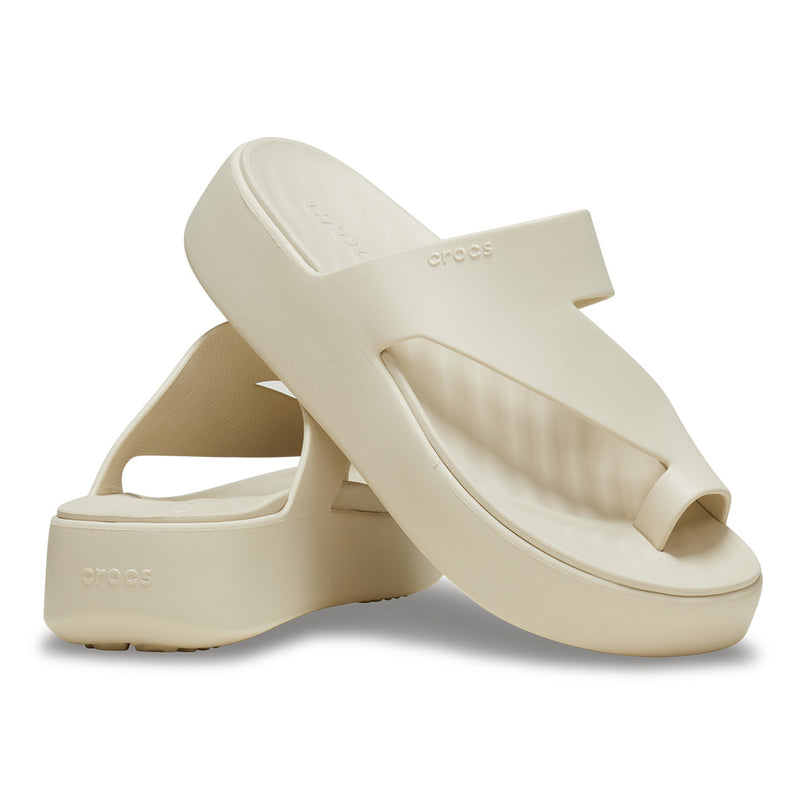 Crocs - Getaway Platform Toe Loop Sandal Woman Sand Stone