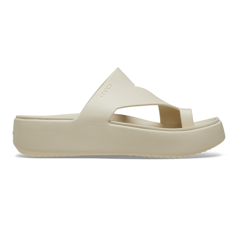 Crocs - Getaway Platform Toe Loop Sandal Woman Sand Stone