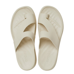 Crocs - Getaway Platform Toe Loop Sandal Woman Sand Stone