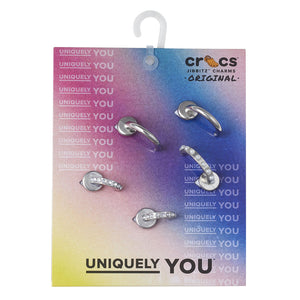 Crocs - Jibbitz Charm Silver Ring 5 Pack