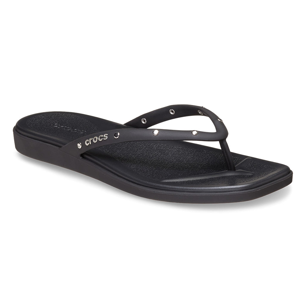 Crocs - Miami Studded Flip Womens Black