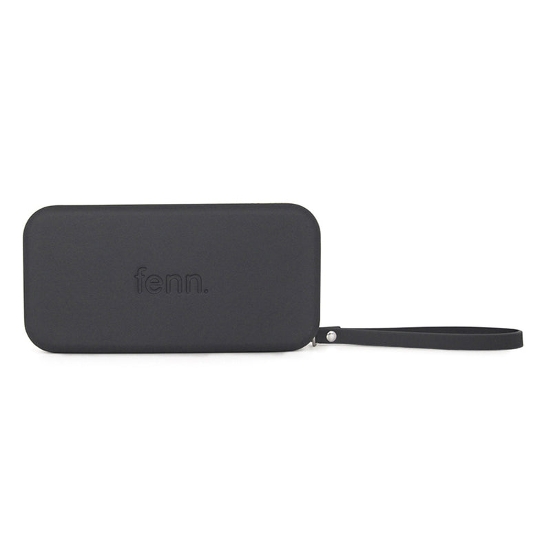 Fenn Collection - Black Handle With Strap Silver Zip Wallet