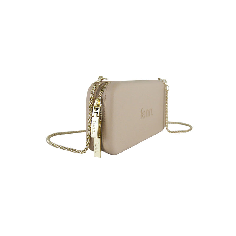 Fenn Collection - Chain Wallet With Gold Zip Sand