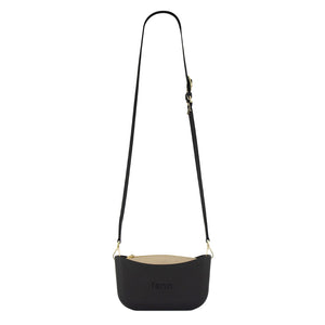 Fenn Collection - Classic Black Light Stone Cross Body Handbag Small