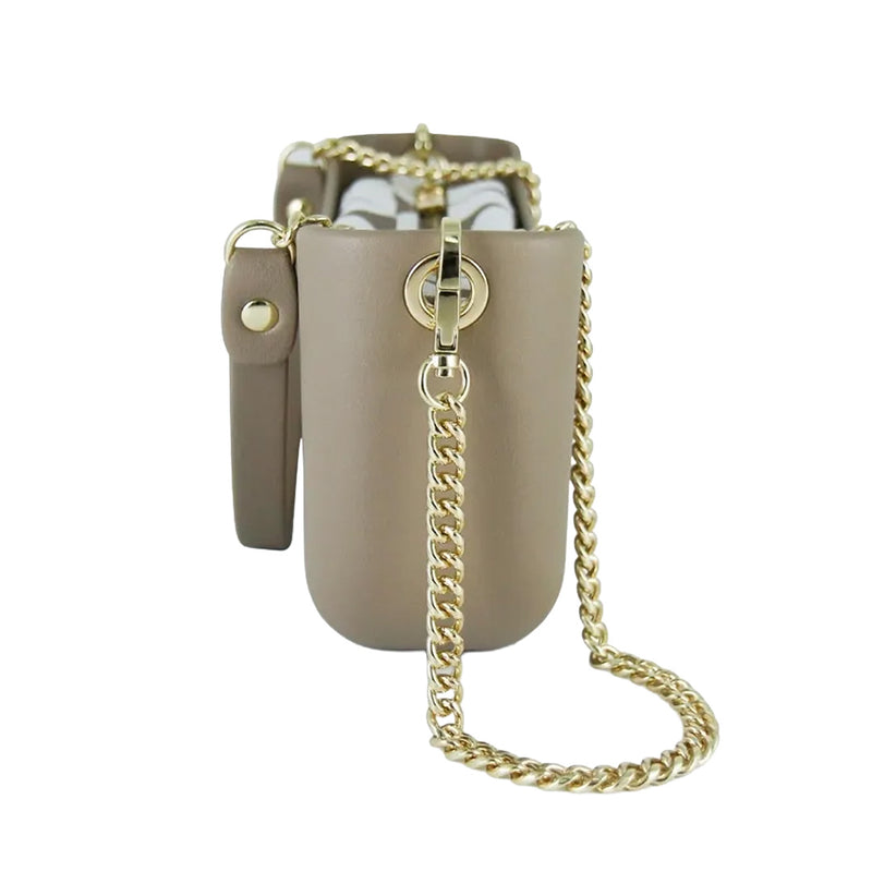 Fenn Collection - Classic Stone Cross Body Gold Chain Handbag Small