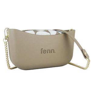 Fenn Collection - Classic Stone Cross Body Gold Chain Handbag Small