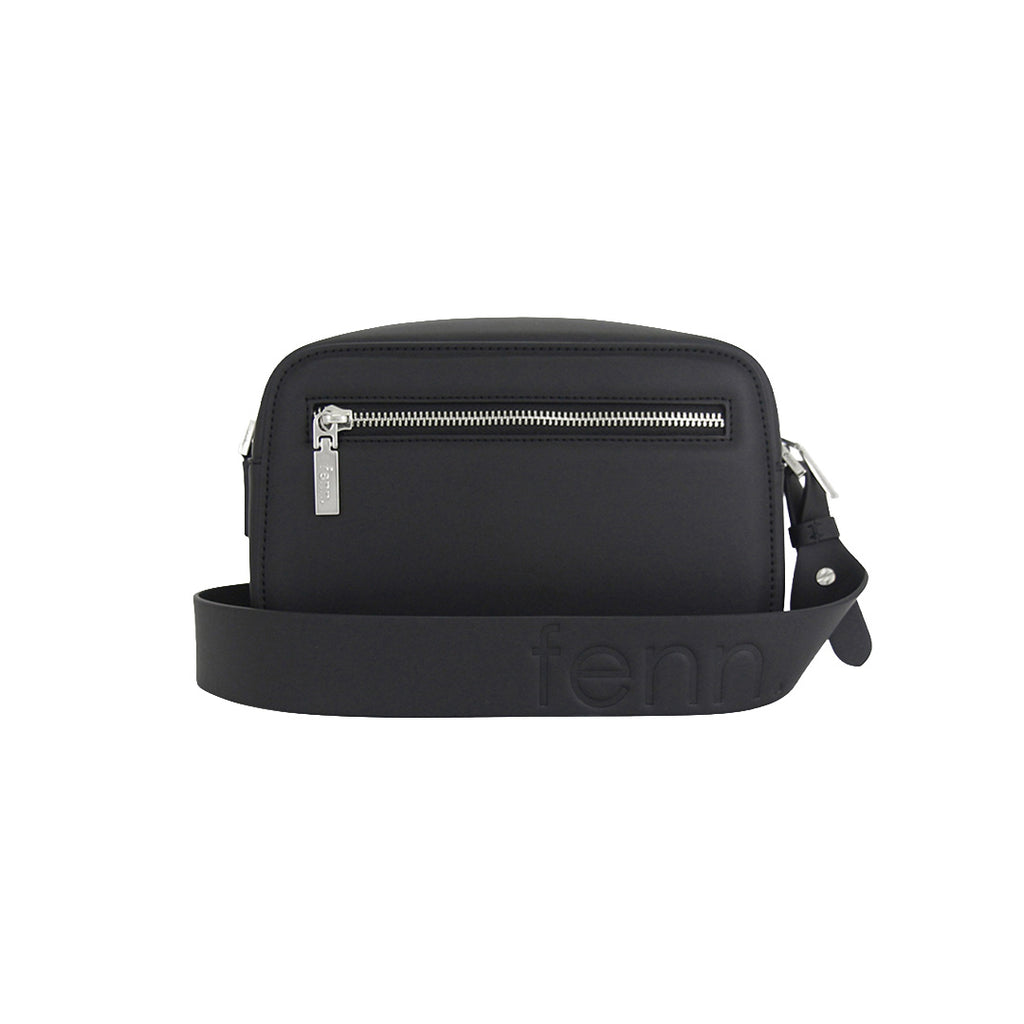 Fenn Collection - Cross Body Black With Silver Zip