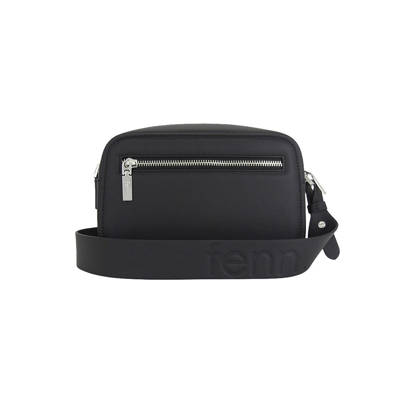 Fenn Collection - Cross Body Black With Silver Zip