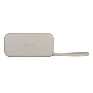 Fenn Collection - Mushroom/Grey With Silver Zip With Strap Wallet