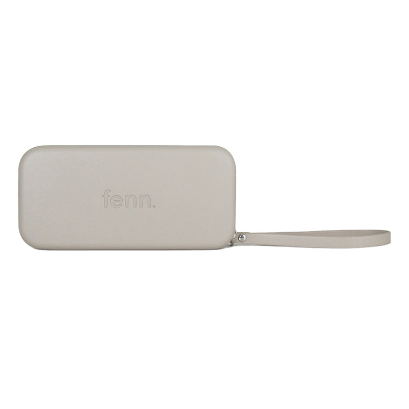 Fenn Collection - Mushroom/Grey With Silver Zip With Strap Wallet