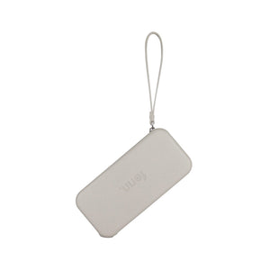 Fenn Collection - Mushroom/Grey With Silver Zip With Strap Wallet