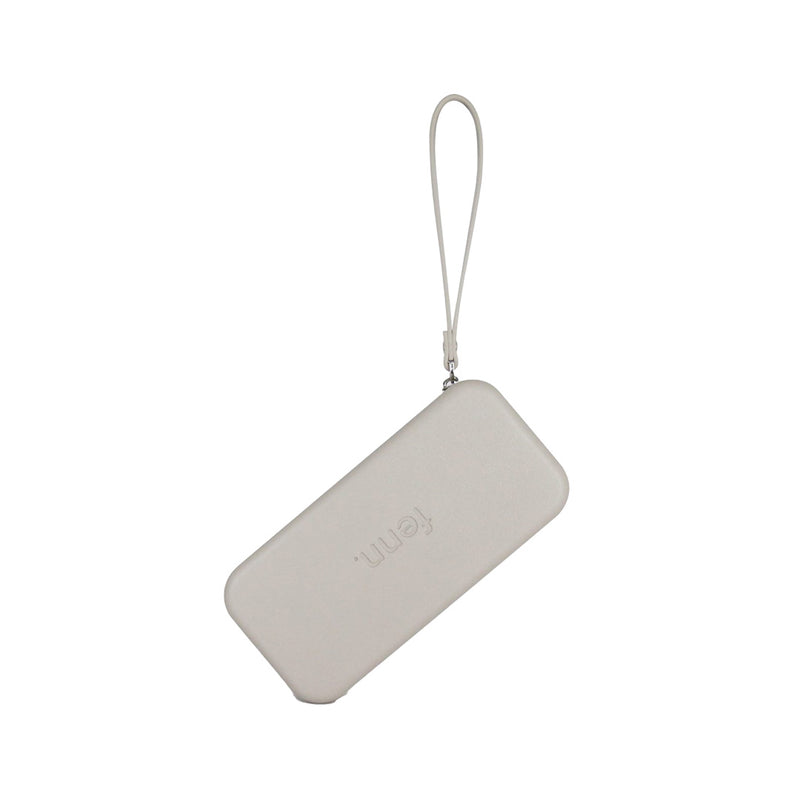 Fenn Collection - Mushroom/Grey With Silver Zip With Strap Wallet