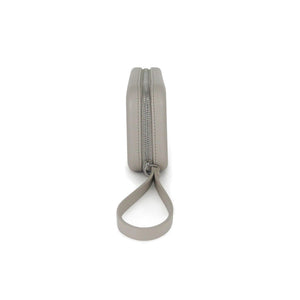 Fenn Collection - Mushroom/Grey With Silver Zip With Strap Wallet