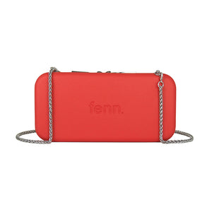Fenn Collection - Chain Wallet Fiery Red With Silver Zip