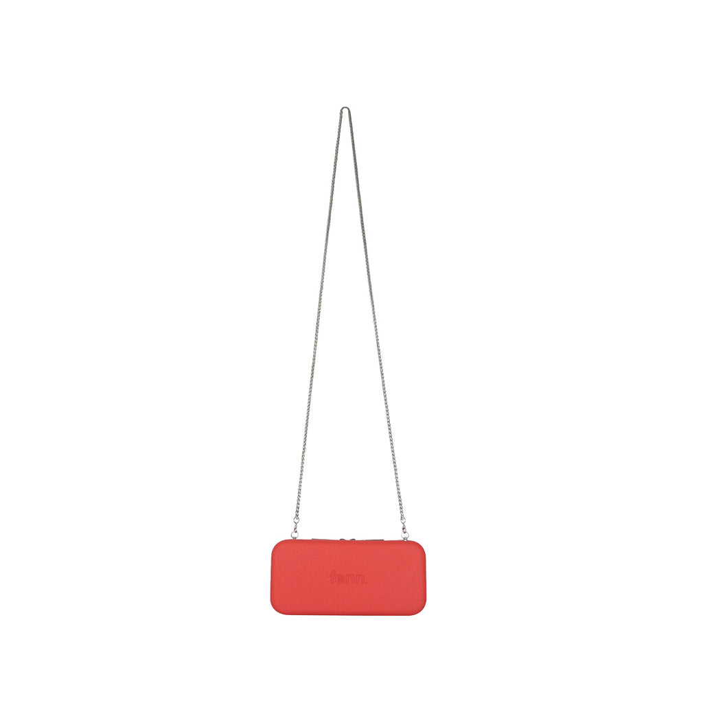 Fenn Collection - Chain Wallet Fiery Red With Silver Zip