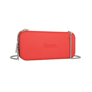 Fenn Collection - Chain Wallet Fiery Red With Silver Zip