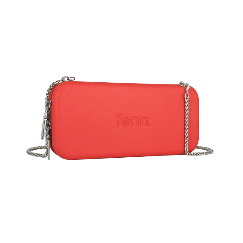 Fenn Collection - Chain Wallet Fiery Red With Silver Zip