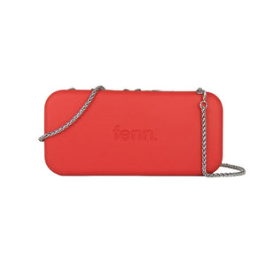 Fenn Collection - Chain Wallet Fiery Red With Silver Zip