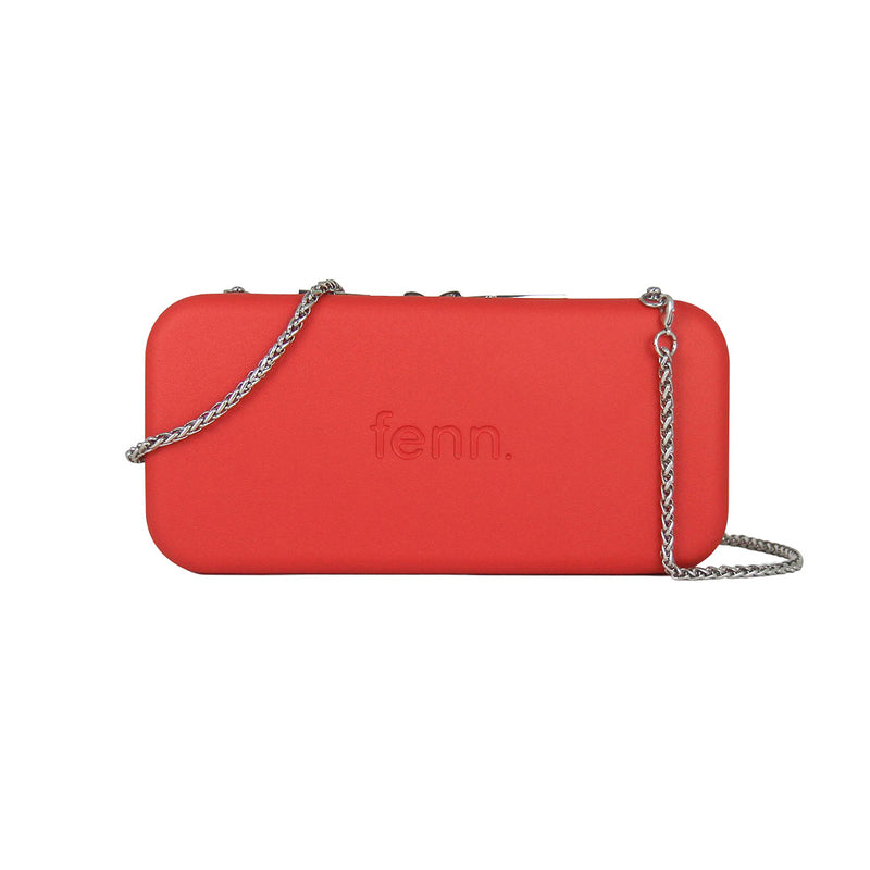 Fenn Collection - Chain Wallet Fiery Red With Silver Zip