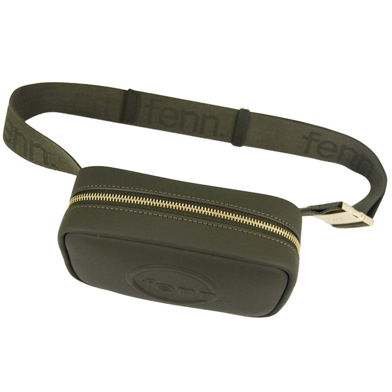 Fenn Collection - Pouch Canvas Strap Army Green Gold Zip