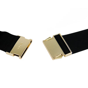 Fenn Collection - Pouch Canvas Strap Black Gold Zip