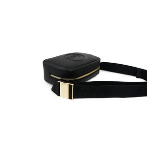 Fenn Collection - Pouch Canvas Strap Black Gold Zip