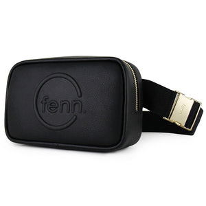 Fenn Collection - Pouch Canvas Strap Black Gold Zip