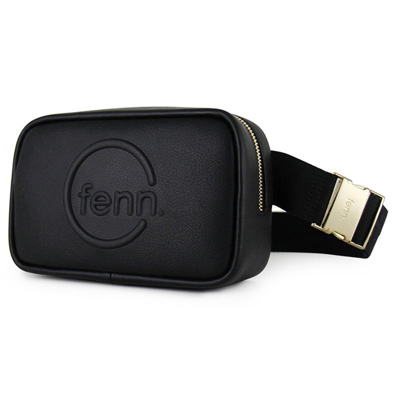 Fenn Collection - Pouch Canvas Strap Black Gold Zip