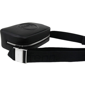 Fenn Collection - Pouch Canvas Strap Black Silver Zip