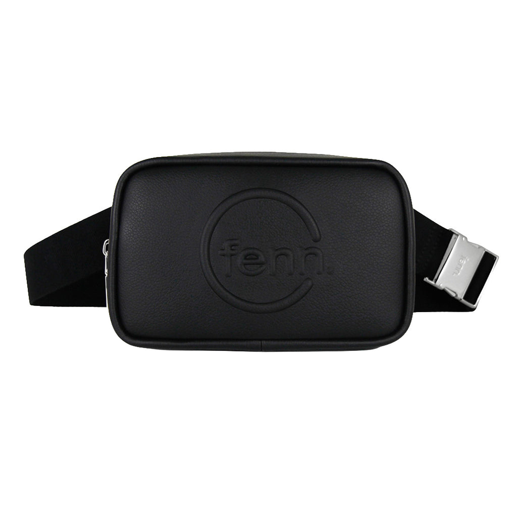 Fenn Collection - Pouch Canvas Strap Black Silver Zip