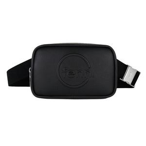 Fenn Collection - Pouch Canvas Strap Black Silver Zip
