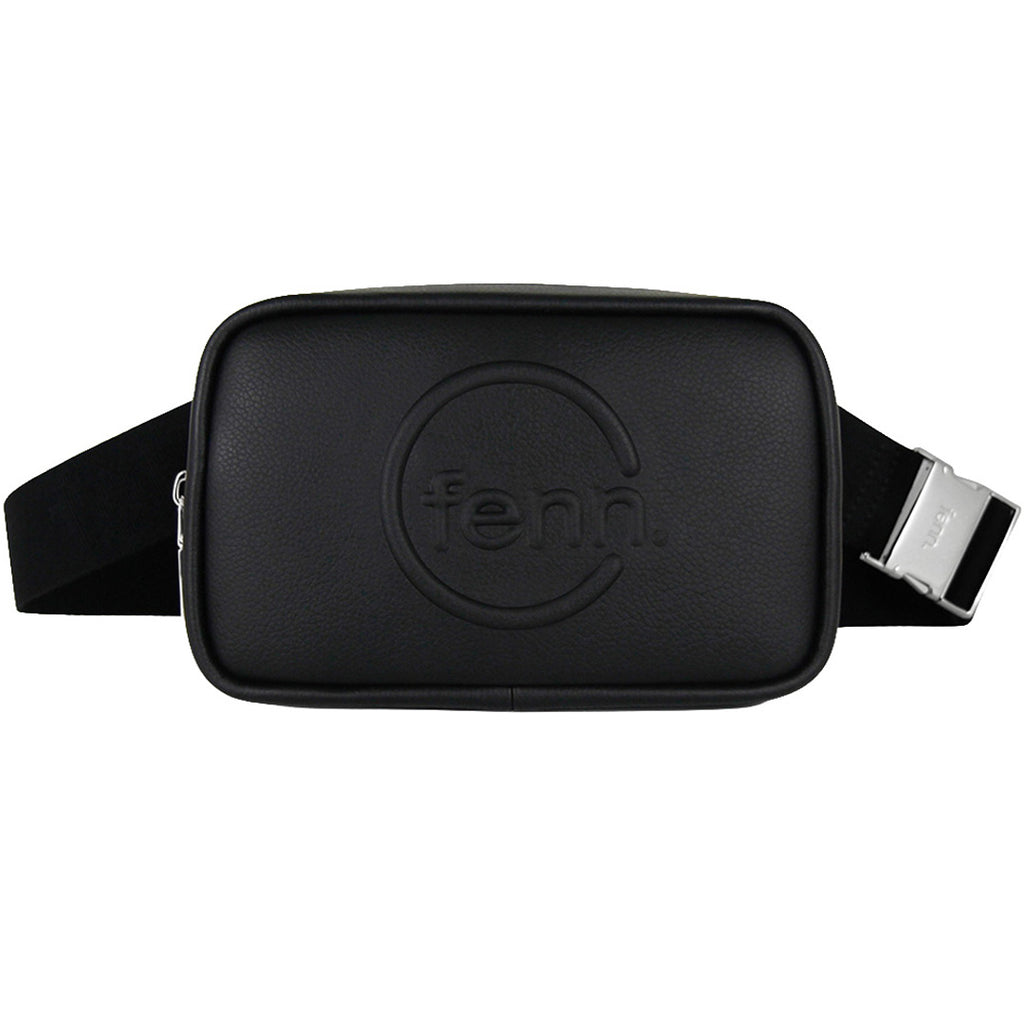 Fenn Collection - Pouch Canvas Strap Black Silver Zip