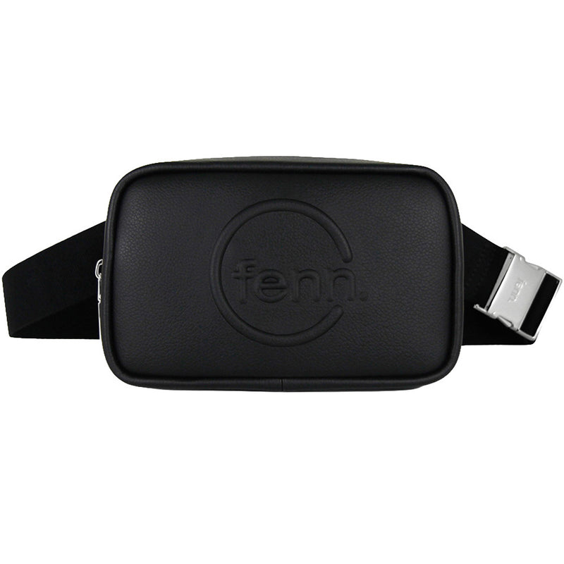 Fenn Collection - Pouch Canvas Strap Black Silver Zip