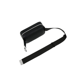 Fenn Collection - Pouch Canvas Strap Black Silver Zip
