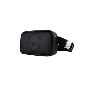 Fenn Collection - Pouch Canvas Strap Black Silver Zip