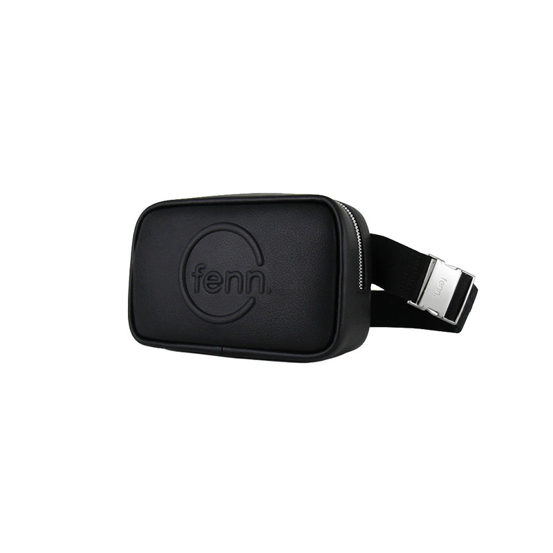 Fenn Collection - Pouch Canvas Strap Black Silver Zip