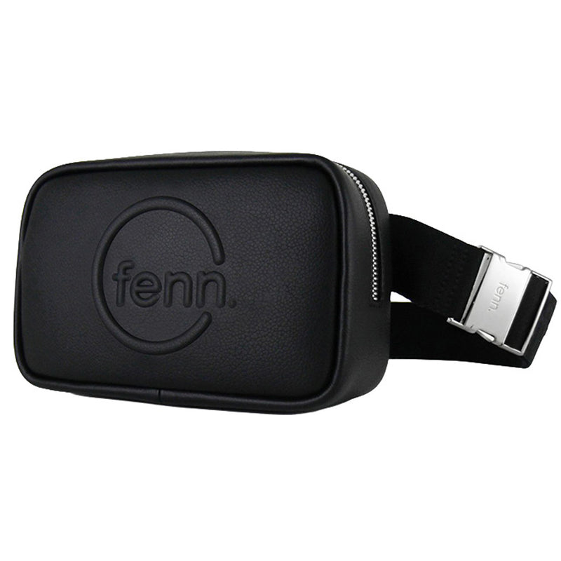 Fenn Collection - Pouch Canvas Strap Black Silver Zip