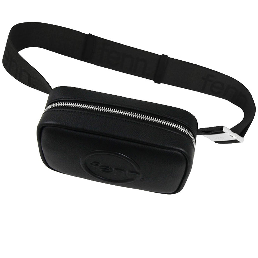 Fenn Collection - Pouch Canvas Strap Black Silver Zip
