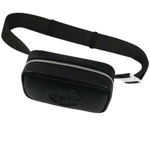 Fenn Collection - Pouch Canvas Strap Black Silver Zip