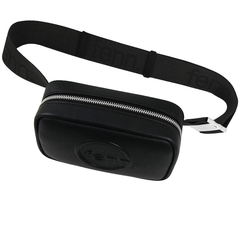Fenn Collection - Pouch Canvas Strap Black Silver Zip